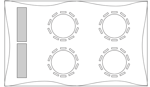 Layout plan for 45 guest marquee