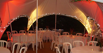 Birthday party marquee in Weybridge in Surrey