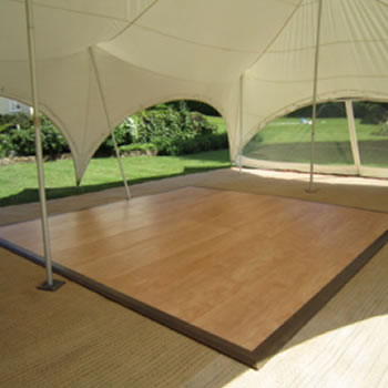 Hire wooden dancefloor for marquee